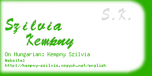 szilvia kempny business card